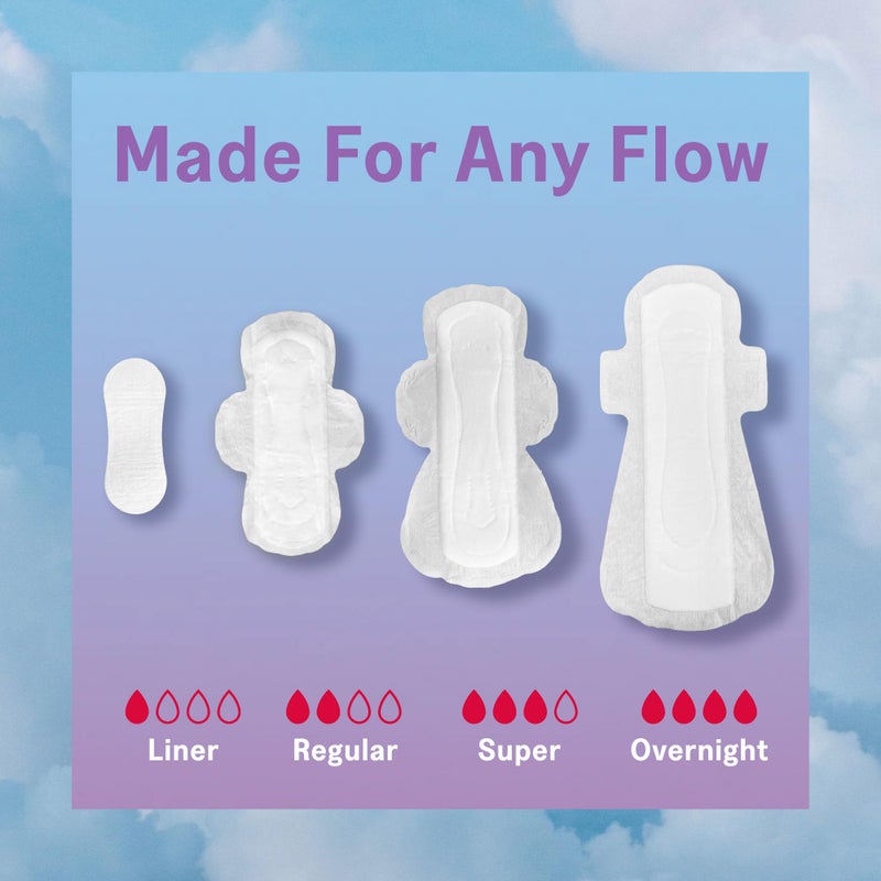 August Super Cotton Menstrual Pads, 72-Pack Ultra Thin Pads with Wings, Hypoallergenic Sanitary Napkins with Organic Cotton Topsheet, Compostable Wrappers, Toxin Free, Fragrance Free - Image 5