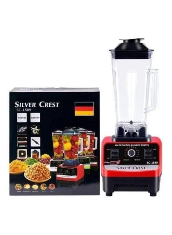 Silver Crest 4500W Heavy Duty Commercial Grade Blender – Multifunctional Juicer Mixer with 2 Jars, Stainless Steel Blades, Fruit Processor, Grinder, Smoothie Maker, Dishwasher Safe (SC 1589) - Image 2