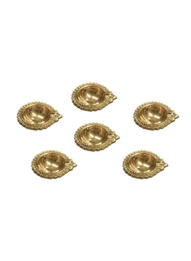 Shubhkart Nitya Brass Dhan Kuber Diya for Daily Puja & Festival Time (Pack of 6) Traditional Kuber Deepak for Home,Temples,Office, Festive Gifts|Unique Decorative Item(6.1cm Length x 4.2 Height) 180Gm - Image 1