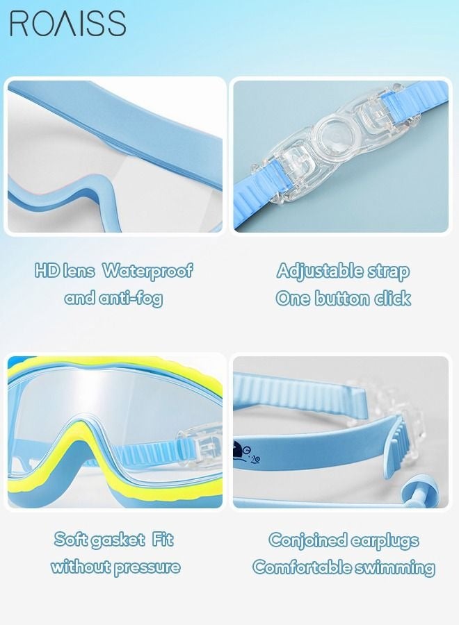 roaiss 2 Pack Kids Swim Goggles for Child Teen Age 4-14 Kids Goggles for Swimming Adjustable Strap with Earplugs No Leaking Anti-Fog Waterproof  - Image 5