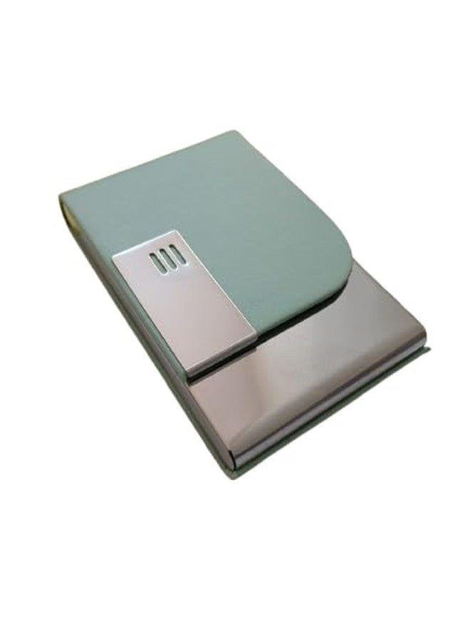 ODIN Premium Mint Green Business Card Holder - Stainless Steel Business Card Holder for Debit/Credit/Visiting Card Holder for Man & Women (Pack of 1)(Mint Green) - Image 1