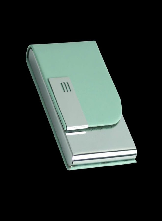 ODIN Premium Mint Green Business Card Holder - Stainless Steel Business Card Holder for Debit/Credit/Visiting Card Holder for Man & Women (Pack of 1)(Mint Green) - Image 5