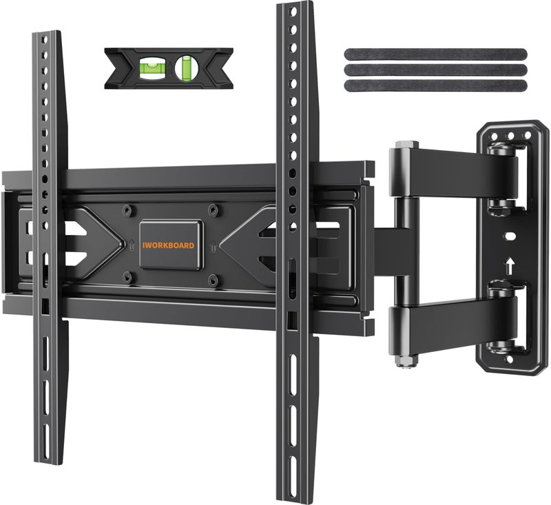 IWORKBOARD 40 43 50 55 inch Full Motion Corner TV Wall Mount for Most 32-65 inch Flat & Curved TVs, Articulating Swivel & Tilt TV Mount Bracket, up to 80 lbs,VESA 400x400mm, Single Stud Perfect Center - Image 1