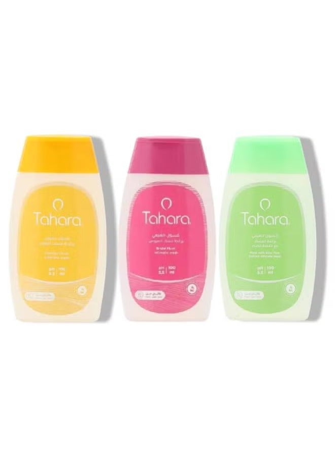 TAHARA TAHARA 3pics tahara powder musk intimate wash,bridal musk intimate wash and musk with aloe vera extract intimate wash 