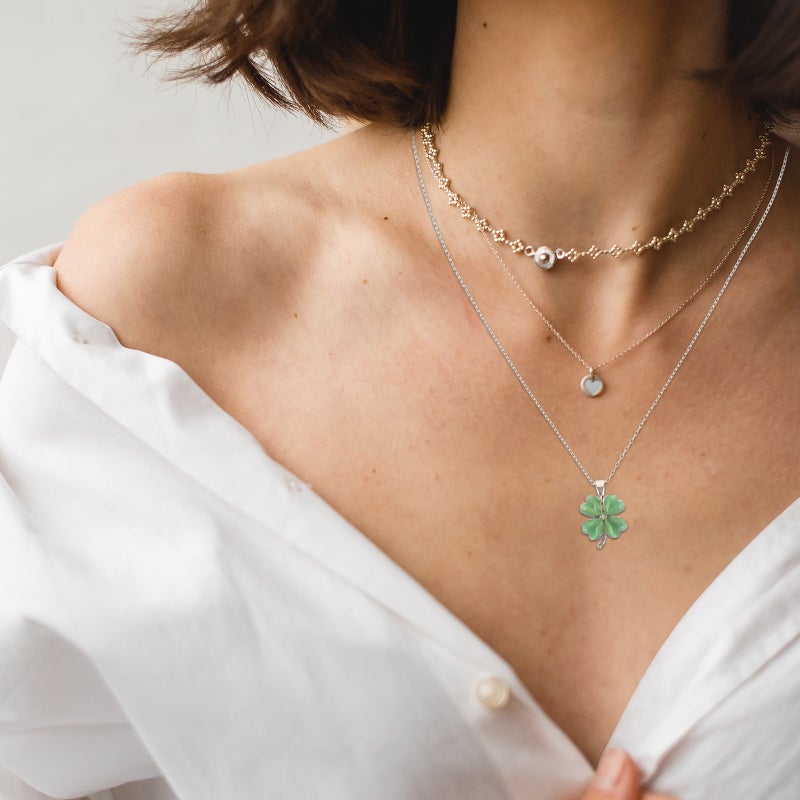 Four-leaved Necklace Premium Necklace All- Pendant For Girls And Boys - Image 4