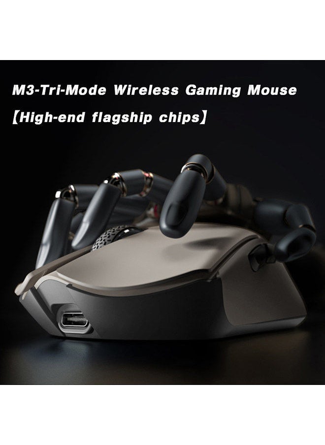 Mouse 2.4G Wireless BT5.0 & Type-C Wired Slim Rechargeable Slience Mouse for PC Computer Notebook with USB Receiver 4800 DPI Adjustable Level Ultra Lightweight