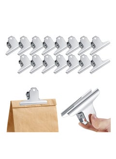 15 Pcs 4-Inch Large Bulldog Clips - Silver Metal Binder Clips for Paper, Food Bags, Bulletin Boards, Photos, and Money - Ideal for Home, Office, and School Supplies.