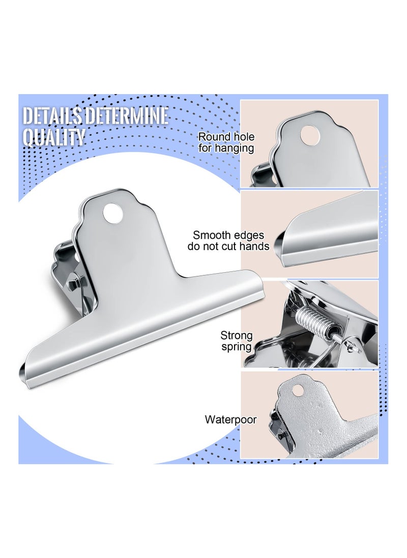 Generic - 15 Pcs 4-Inch Large Bulldog Clips - Silver Metal Binder Clips for Paper, Food Bags, Bulletin Boards, Photos, and Money - Ideal for Home, Office, and School Supplies. - Image 1