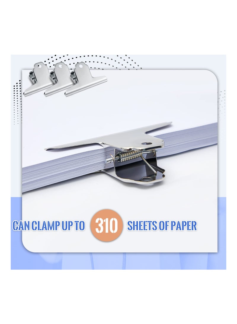 Generic - 15 Pcs 4-Inch Large Bulldog Clips - Silver Metal Binder Clips for Paper, Food Bags, Bulletin Boards, Photos, and Money - Ideal for Home, Office, and School Supplies. - Image 1