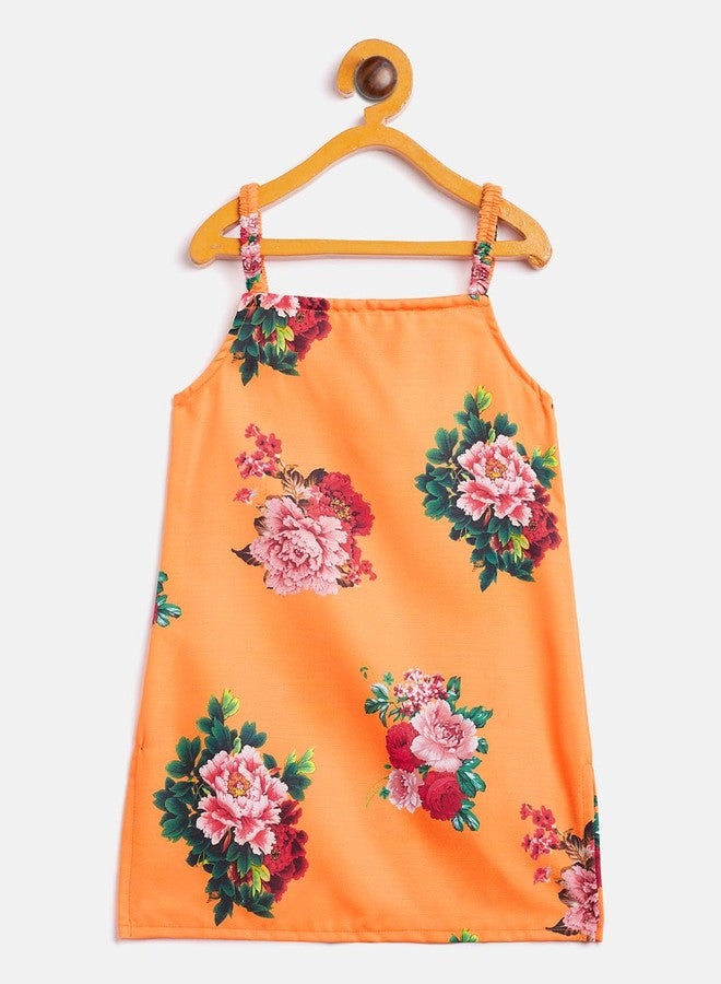 Jongen en Meisje Girl's Multicolor-Base-Yellow Cotton Blend Kurta and Dhoti Set (16 (12-18 Months)) - Image 5