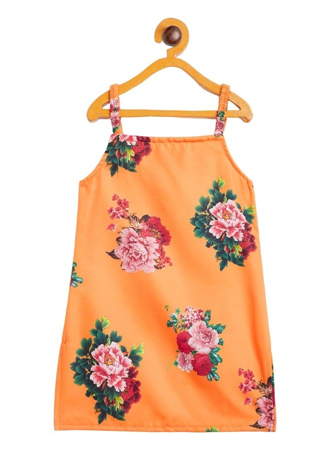 Jongen en Meisje Girl's Multicolor-Base-Yellow Cotton Blend Kurta and Dhoti Set (16 (12-18 Months)) - Image 2