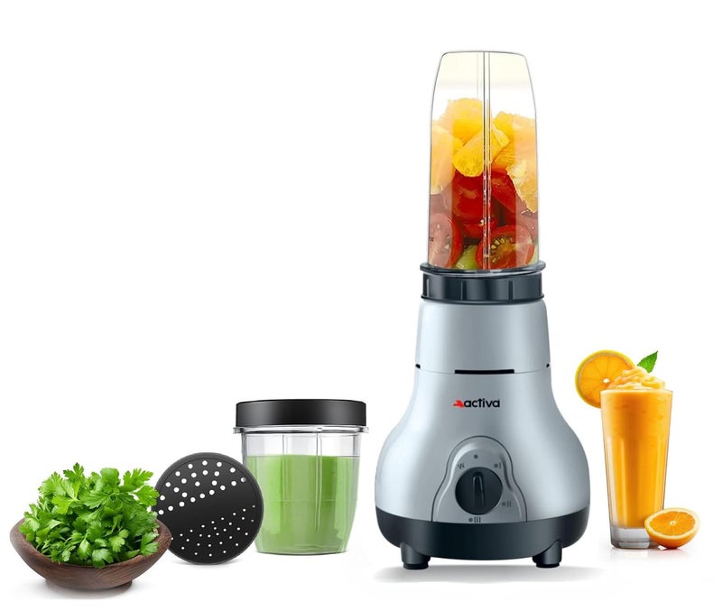 ACTIVA Easy Mix Nutri Mixer Grinder 500W with 2 Jars for Smoothies, Chutney & Shakes, Shock Proof ABS Body, Nano Grinding Technology, 2 Years Warranty - Image 1