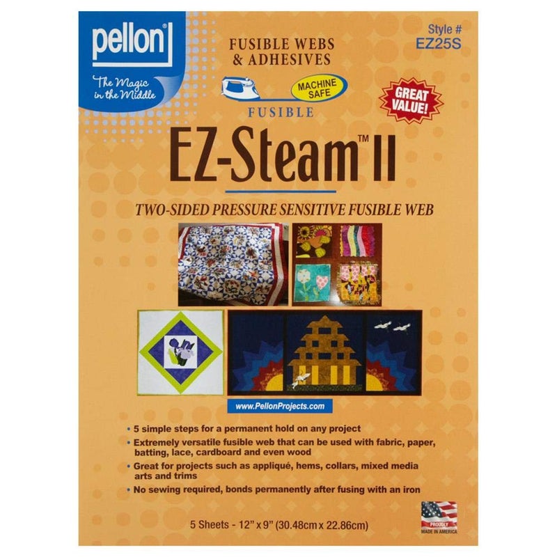 Pellon EZ Steam II 12"X9" Sheets 5/PKG-White - Image 3