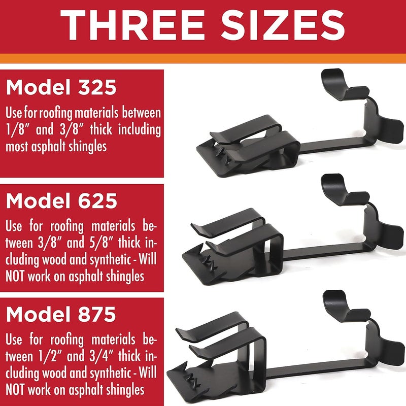 Grip Clip Roof Clips, Safe for Heat Tape, Electric Cable & Roof Heat Cable Installation, Prevents Roof Damage, Easy Nail-Free Outdoor Cable Clips, Your Ultimate Cable Clip (.825-25 Pack) - Image 2