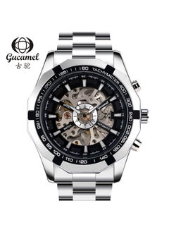 Generic Luxury Camel Mens Automatic Mechanical WatchBlack face silver movement steel strip Black face silver movement steel strip 