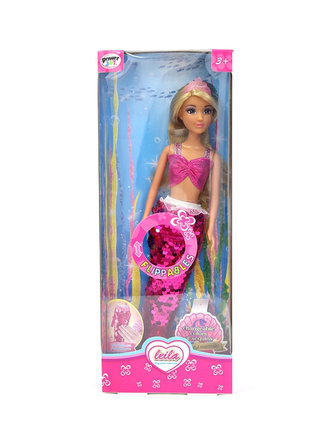 Power Joy Leila Flippable Mermaid Doll - ASSORTED - Image 4