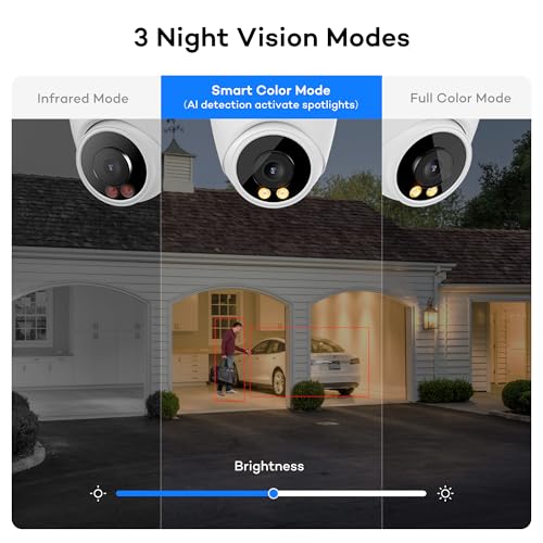 ONWOTE 8 Channel NVR PoE Security Camera System, 4X 6MP Wired Outdoor IP Cameras, AI Human Vehicle Detection Tigger Color Night Vision, 122° FoV, 8CH 4K 8MP NVR 2TB, CCTV Kit for Home Businesses - Image 3