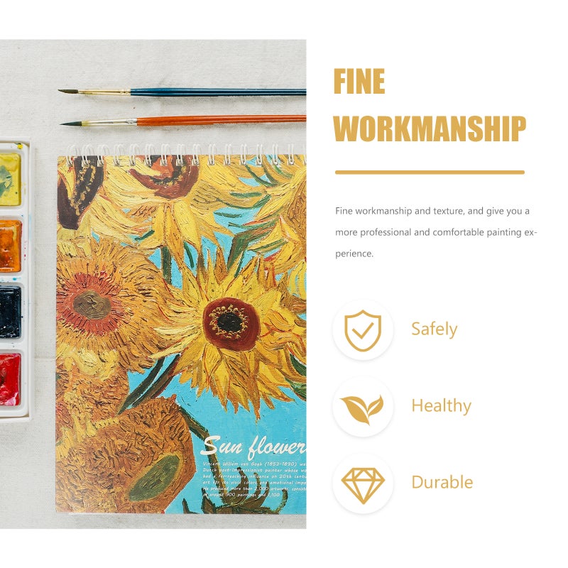 Painting Sketch Books Art Sketchbooks Students Drawing Notebooks Assorted Color A4 Size Hardcover 2Pcs - Image 4