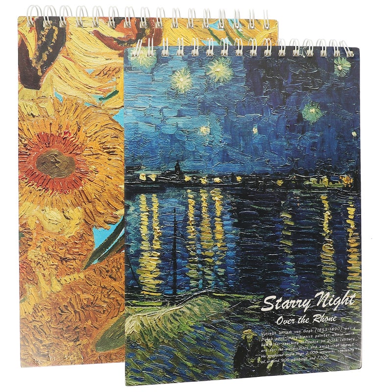 Painting Sketch Books Art Sketchbooks Students Drawing Notebooks Assorted Color A4 Size Hardcover 2Pcs - Image 1