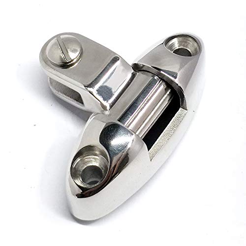 NRC&XRC Pair of Marine Grade 316 Stainless Steel Boat Bimini Top Deck Hinge Swivel Mount - Image 5