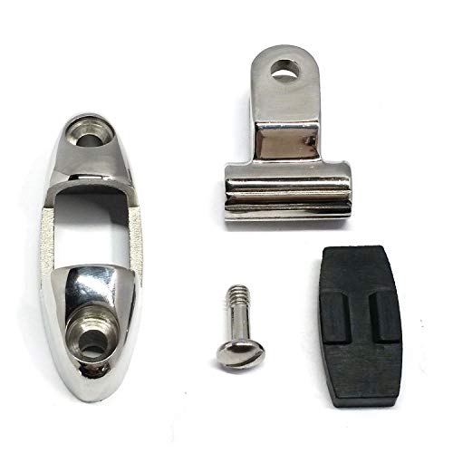 NRC&XRC Pair of Marine Grade 316 Stainless Steel Boat Bimini Top Deck Hinge Swivel Mount - Image 2