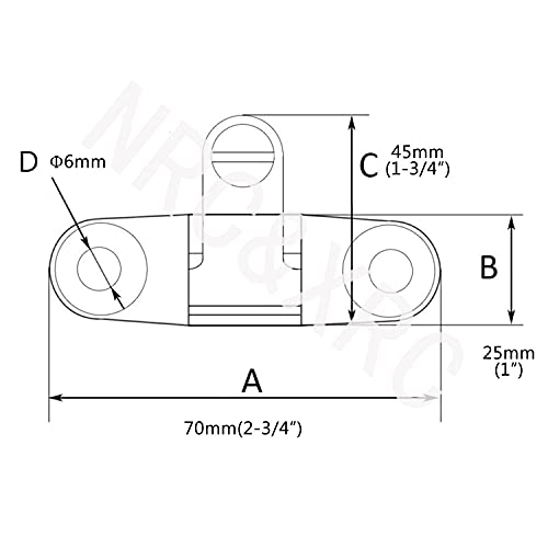 NRC&XRC Pair of Marine Grade 316 Stainless Steel Boat Bimini Top Deck Hinge Swivel Mount - Image 3