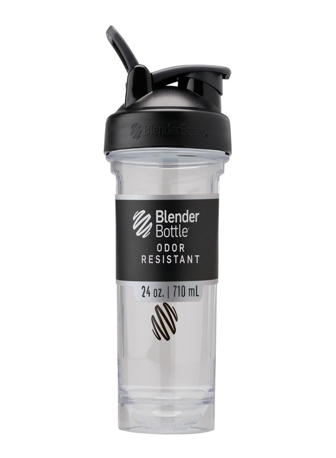 بليندر بوتل زجاجة خلط BlenderBottle Pro Series مثالية لمشروبات البروتين ومكملات ما قبل التمرين، سعة 24 أونصة، أسود/شفاف - Image 1