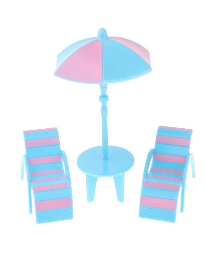 FRECI 1/12 Dollhouse Miniature Beach Accessories Lounge and Swing Set Fairy Garden Kits - Image 5