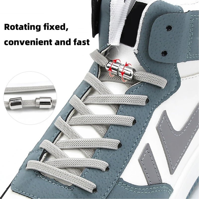 YUISI 3 Pairs No Tie Elastic Shoe Laces, Elastic Shoe Laces for Kids, Adult and elderly, Screw Capsule Shoe Clasp, Suitable for Sports Shoes, Casual Shoes, Hiking Shoes, Etc - Image 3