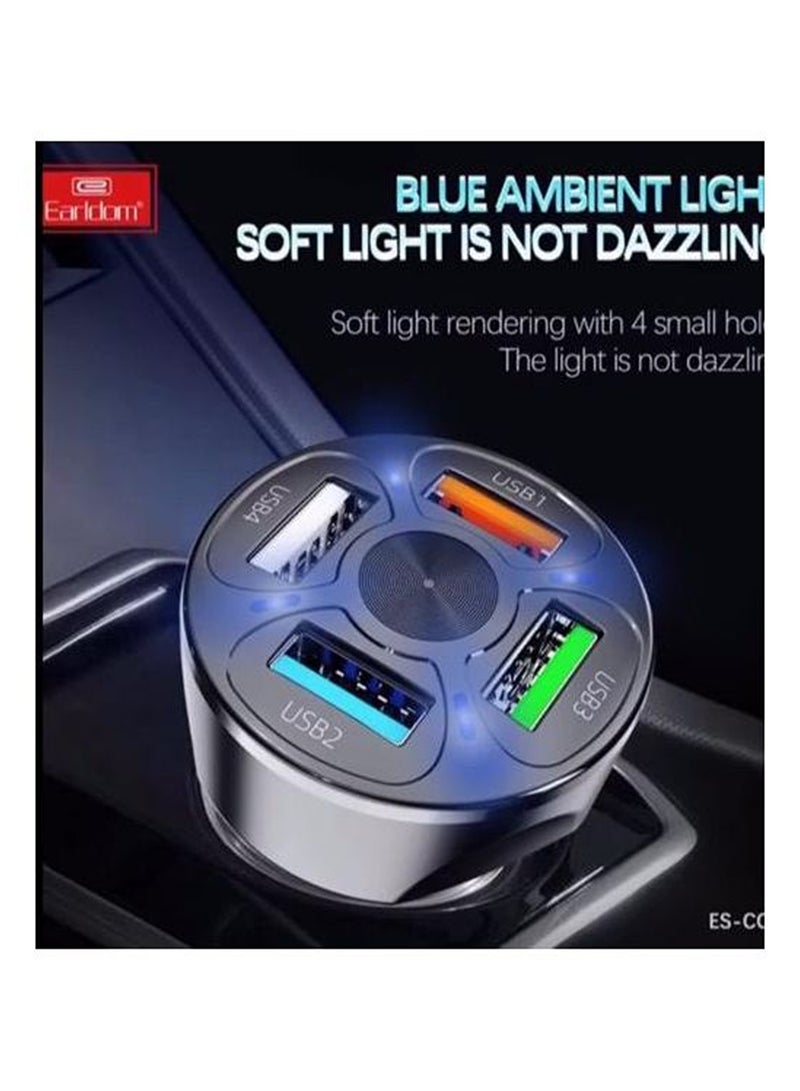Earldom CC32 Quick Car Charger 3.1A With LED 4 USB PORTS