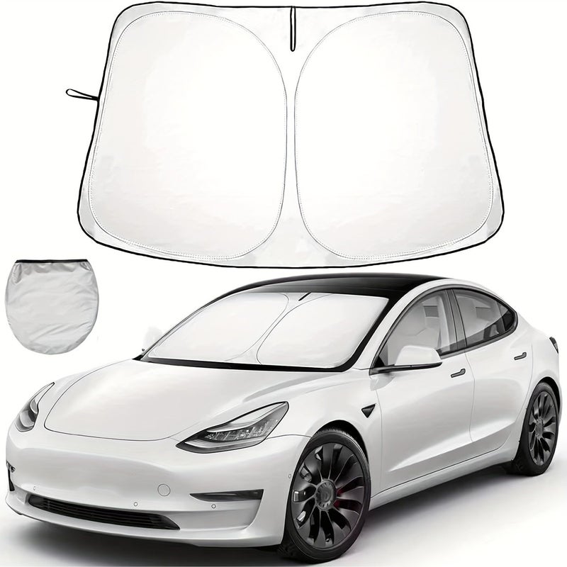 Car Sunshade 142x93cm UV Block Heat Shield for Tesla Model 3 Y S - Image 1