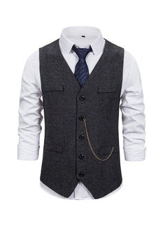 KUYING New Fashionable Herringbone Patterned Suit Vest  - Image 1