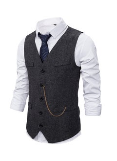 KUYING New Fashionable Herringbone Patterned Suit Vest  - Image 2