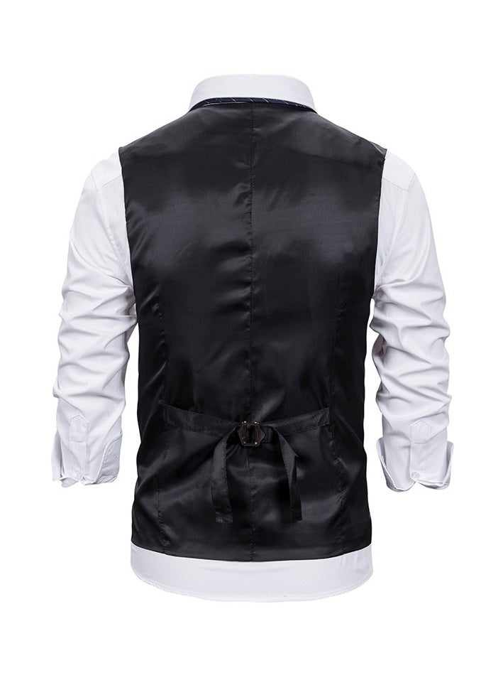 KUYING New Fashionable Herringbone Patterned Suit Vest  - Image 3