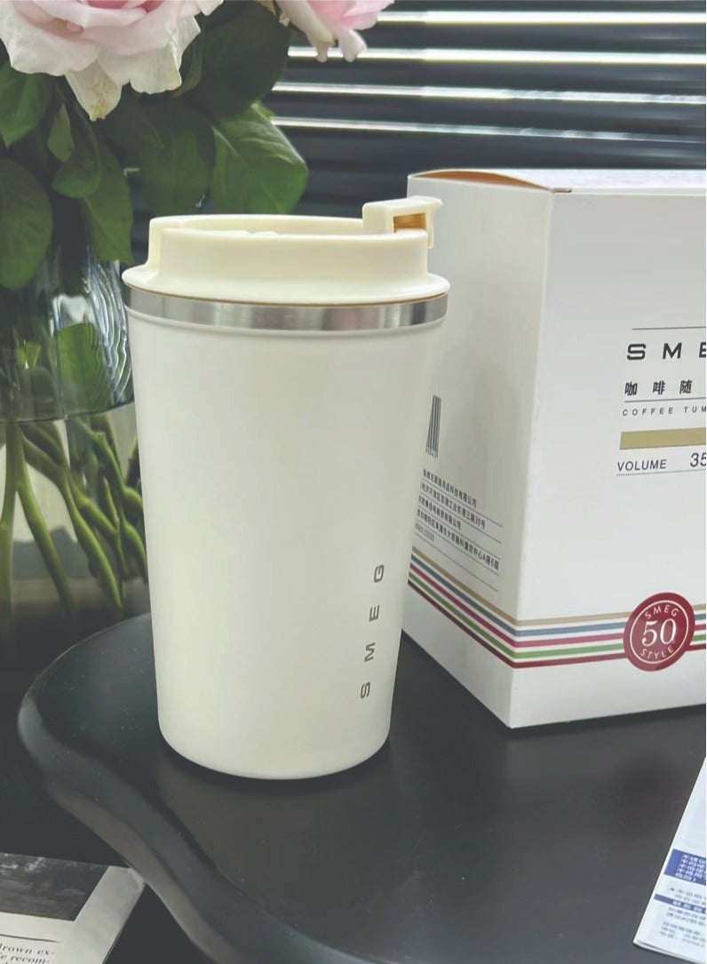 Insulated Coffee Cup, New Advanced Technology Travel Mug, Leak Proof Stainless Steel Vacuum Cup, Reusable Durable Coffee Tumbler With Lid For Home Office Travel, (1pc, Size 350 ML)