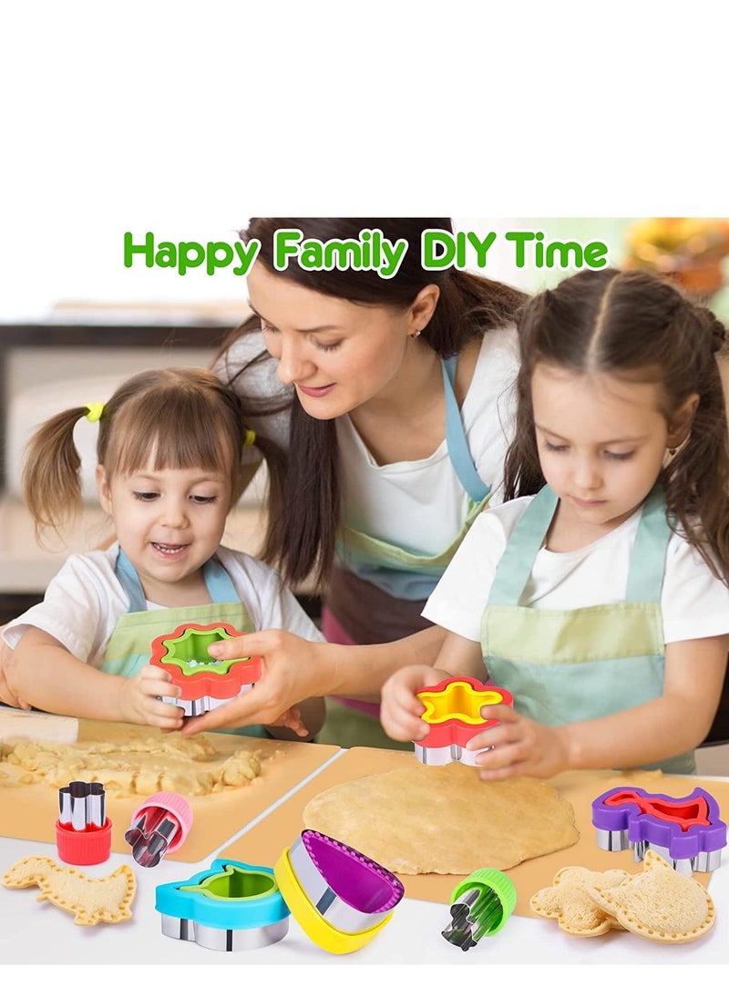 DMG TECH DMG Sandwich Cutter for Kids, 6Pcs Biscuit cutter Sandwich Cutter and Sealer Makers, DIY Cookie Stamps Mold Vegetable Fruit Cutters Shapes for Kids Back to School Bento Lunch Box  - Image 4