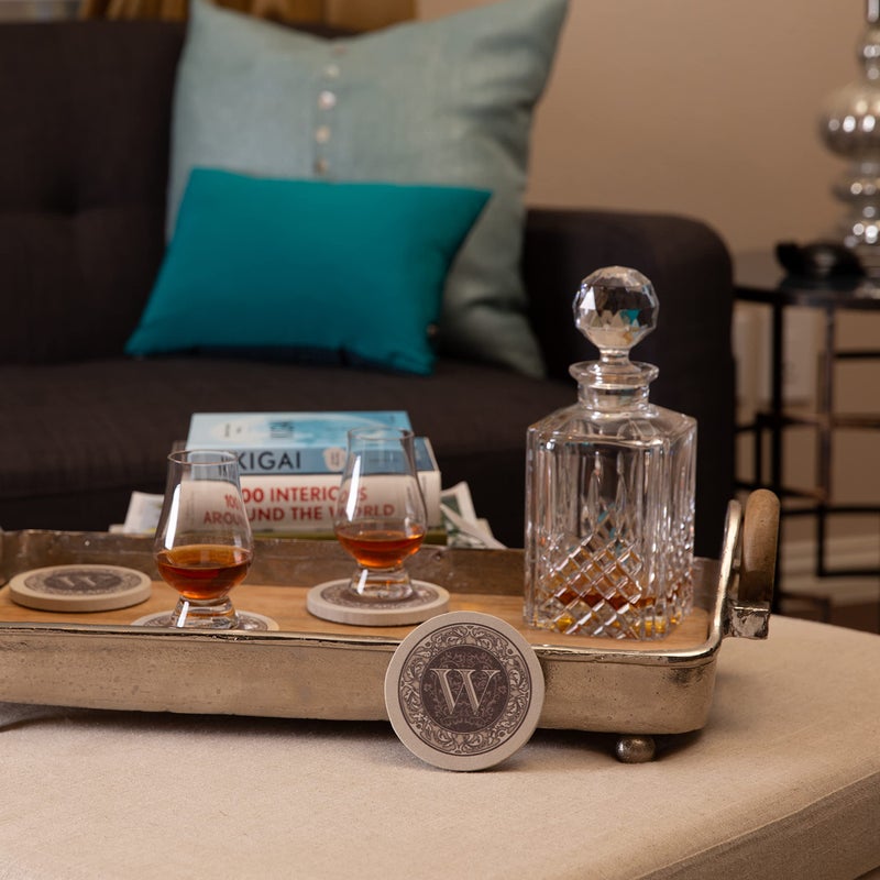 ثيريستي ستون خطاب واحد Monogram transtoster w oussorbonsest stone ustorbont 4 عبوات مصنوعة في الولايات المتحدة الأمريكية المصممة مناديل بسهولة تنظيف - Image 5