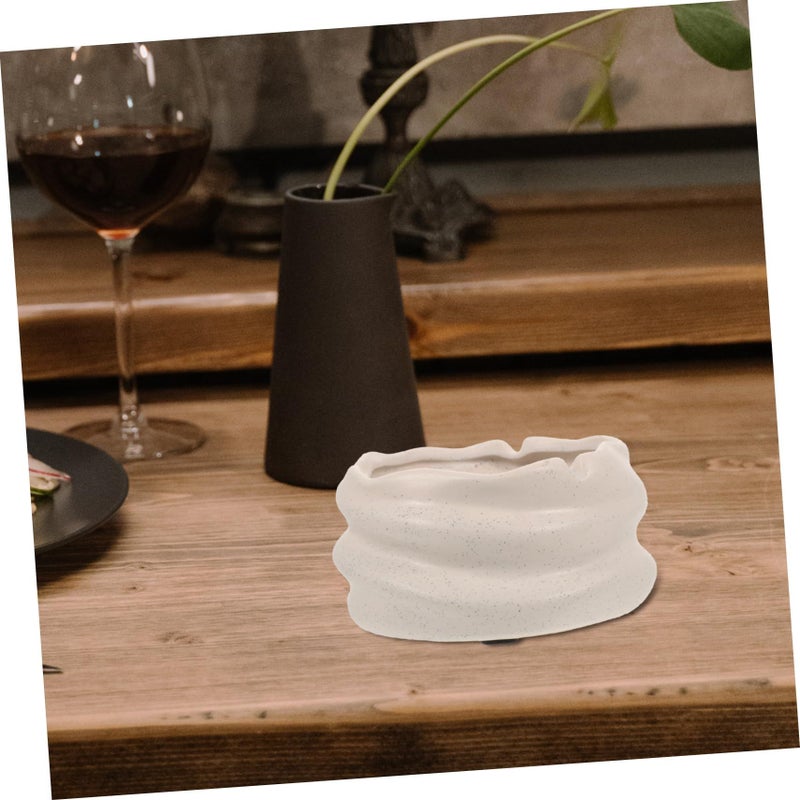 Ceramic Ashtray With Unique Mirror Finish Ideal For Home Office Living Room Sturdy Design Easy Clean Indoor Outdoor Use Deco Blue - Image 5