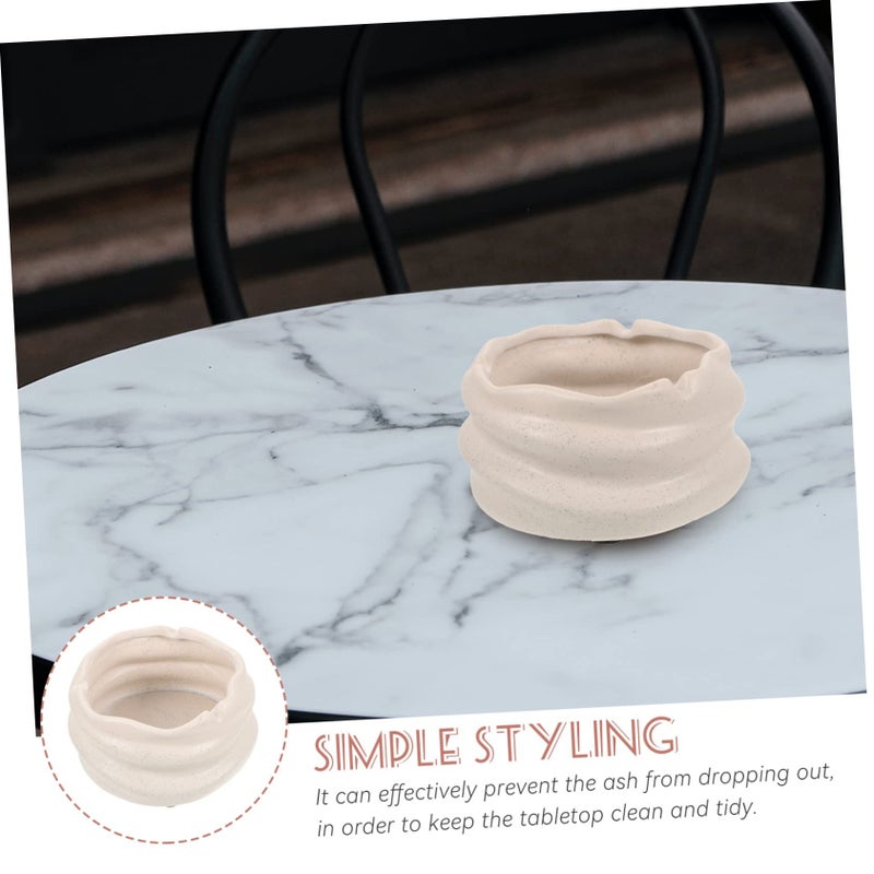 Ceramic Ashtray With Unique Mirror Finish Ideal For Home Office Living Room Sturdy Design Easy Clean Indoor Outdoor Use Deco Blue - Image 4