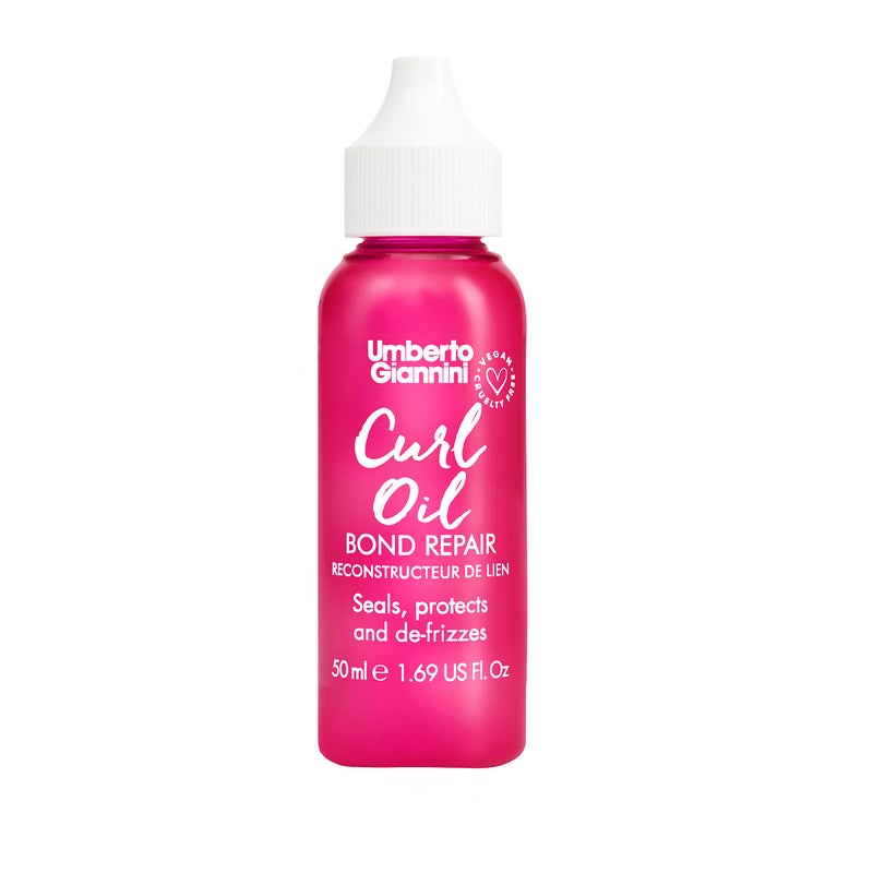 Umberto Giannini Curl Oil Bond Repair 16 fl Oz Defrizz and Repair Hair Oil for 2a4c Curly Wavy Coily Hair Vegan CrueltyFree