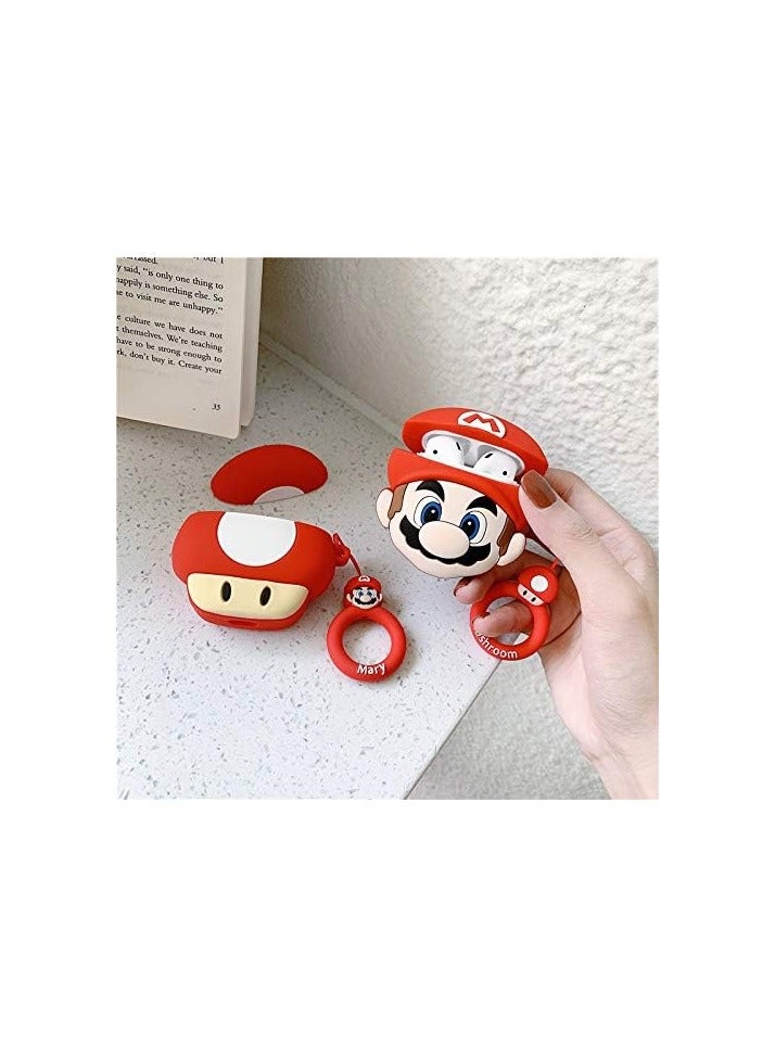 general (2 Pack) Cute Airpods 1/2 Case Silicone Case with Keychain, Cartoon Skin Design Headphone Charging Case Protective Case Accessory Kit Compatible with Airpods 1 and 2 - Image 4