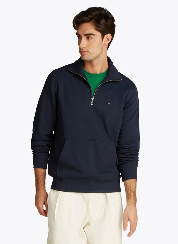 TOMMY HILFIGER Essential Terry Quarter Zip Sweatshirt