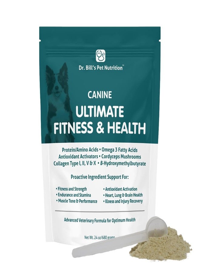 Dr. Bill's Dr. Bill’s Canine Ultimate Fitness & Health Vitamins for Dogs | Multivitamin for Dogs w/Coenzyme Q-10, Vitamin E, Vitamin D-3, Biotin, Folic Acid, Hyaluronic Acid Dog Vitamins and Supplements 340g - Image 1