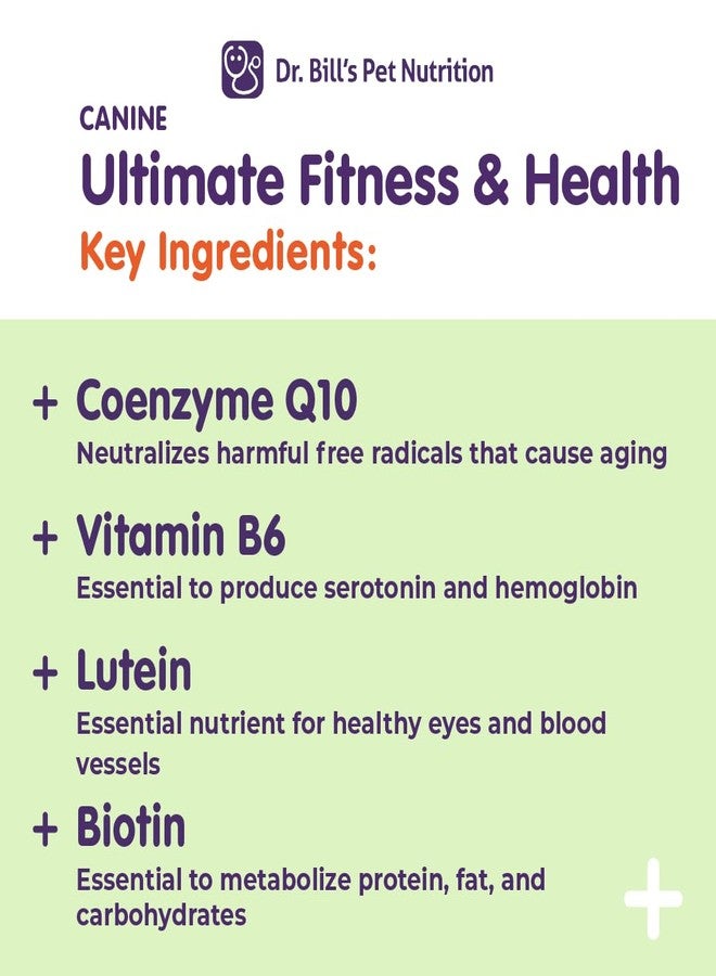 Dr. Bill's Dr. Bill’s Canine Ultimate Fitness & Health Vitamins for Dogs | Multivitamin for Dogs w/Coenzyme Q-10, Vitamin E, Vitamin D-3, Biotin, Folic Acid, Hyaluronic Acid Dog Vitamins and Supplements 340g - Image 4
