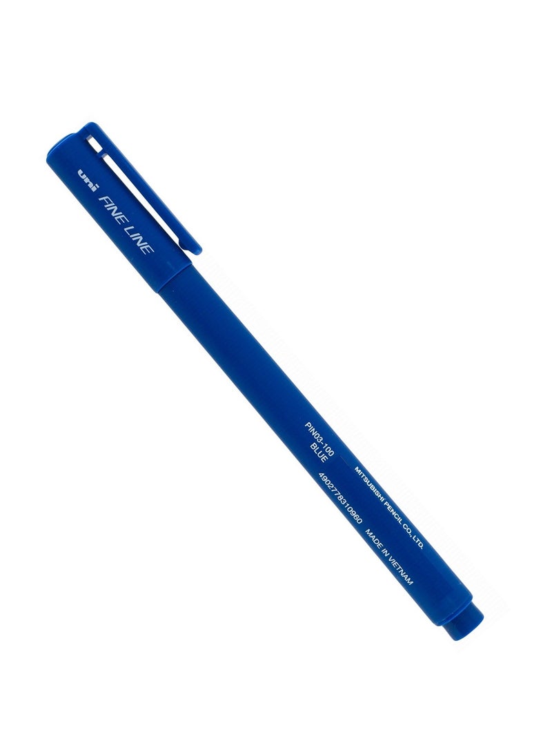 Uniball 2-Piece Pin Fine Line Pen 0.3mm Tip Blue Ink  - Image 2