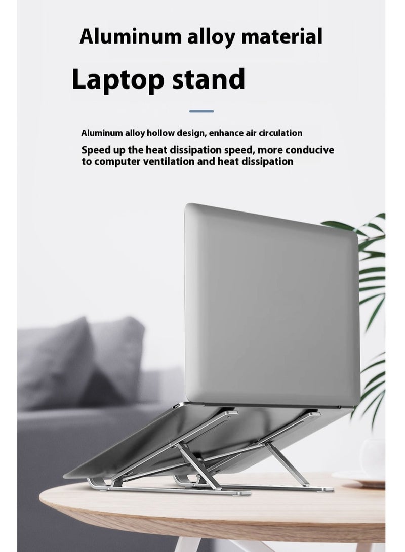 7 - ارتفاع  قابل للتعديل الألومنيوم حامل الكمبيوتر المحمول 11-18 بوصة كمبيوتر محمول - Image 4