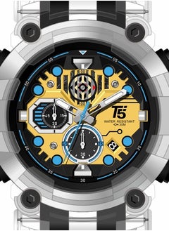 T5 T5 Mens Chronograph Silicone Strap Watch H4011G  - Image 3
