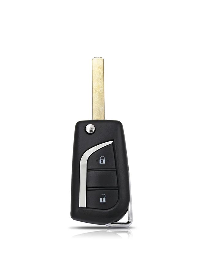 3 Buttons Key Fob Shell Case ABS Black Silver Buttons Keyless Entry Remote Start Lock Unlock Trunk Release - Image 4