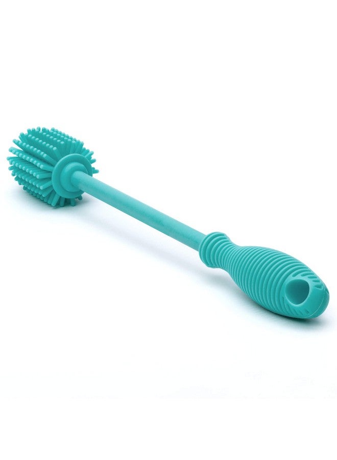 Chicco Chicco 9.5” Silicone Bottle Brush with Food-Grade Silicone Bristles | Dishwasher & Sterilizer Safe | Non-Slip, Comfort Grip Handle | Hangs for Drying & Storage | Teal - Image 4