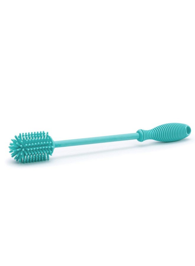 Chicco Chicco 9.5” Silicone Bottle Brush with Food-Grade Silicone Bristles | Dishwasher & Sterilizer Safe | Non-Slip, Comfort Grip Handle | Hangs for Drying & Storage | Teal - Image 2